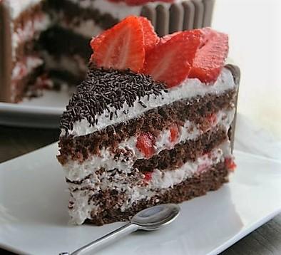 Layer cake chocolat & fraises